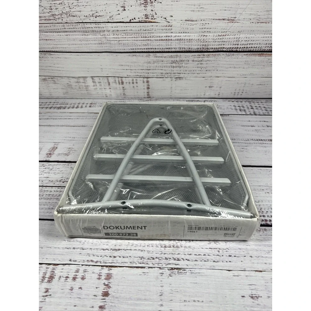 Ikea Dokument Holder 3-Tier Letter Tray Nickel Finish 601.532.50 New